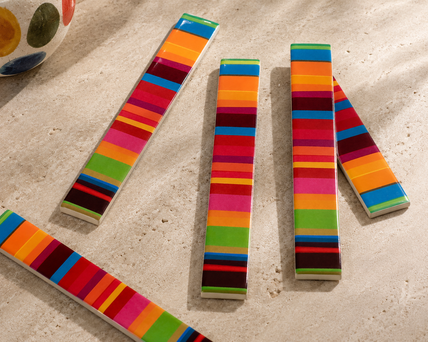 Retro Warm Stripe Mosaic Liner - 1443-CS51