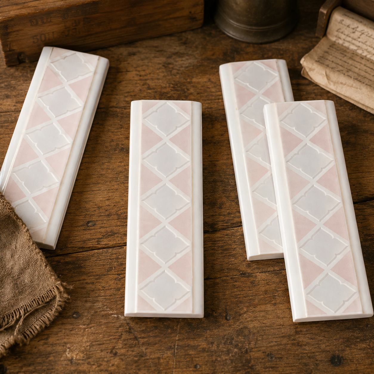 Vintage Ornate Pastel Relief Border - 1453-LD43