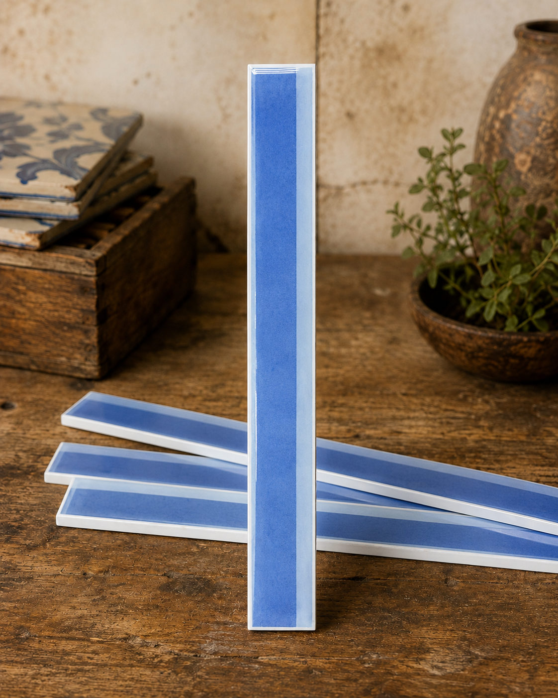 Retro Sky Blue Two-Tone Accent Strip - 1454-KL25