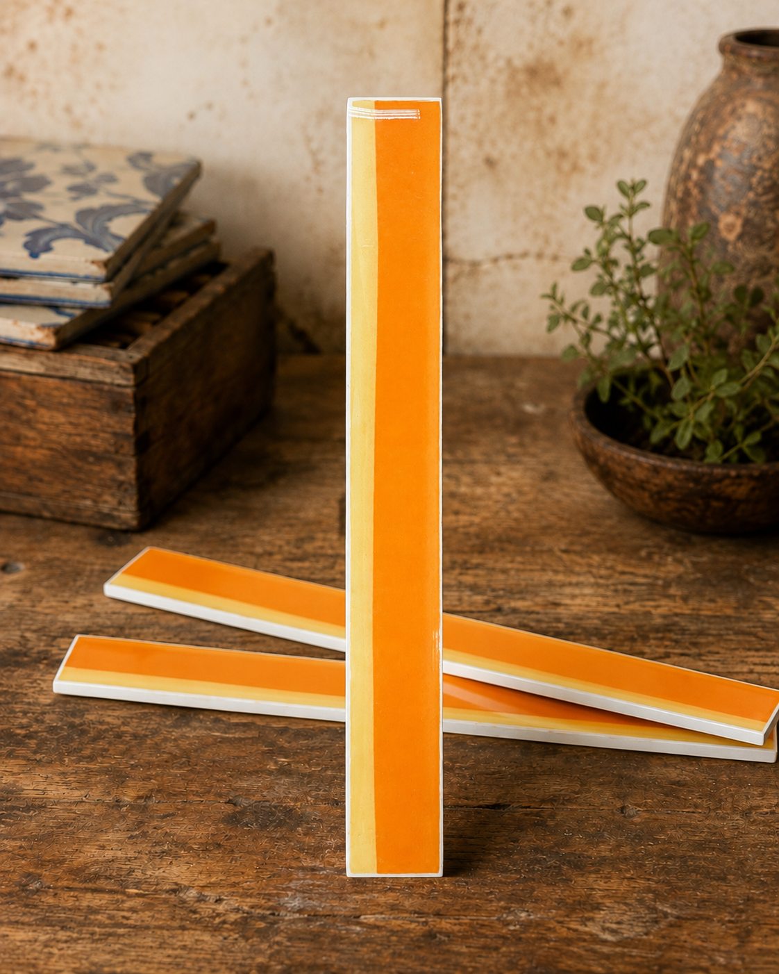 Retro Two-Tone Marigold Orange Strip - 1454-KL35