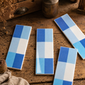 Retro Multi-Blue Block Border Tile - 1456-KL22