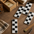 Retro Black & White Checkerboard Band - 1475-CS90
