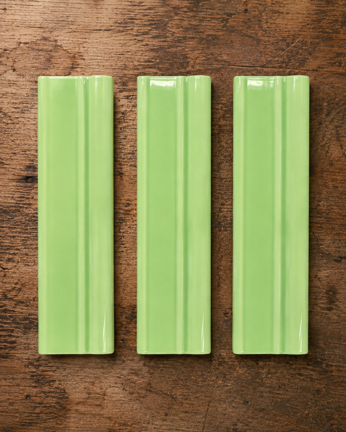 Retro Lime Green Fluted Ogee Cap - 1672-CS21
