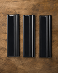 Retro Jet Black Fluted Ogee Cap - 1672-CS90