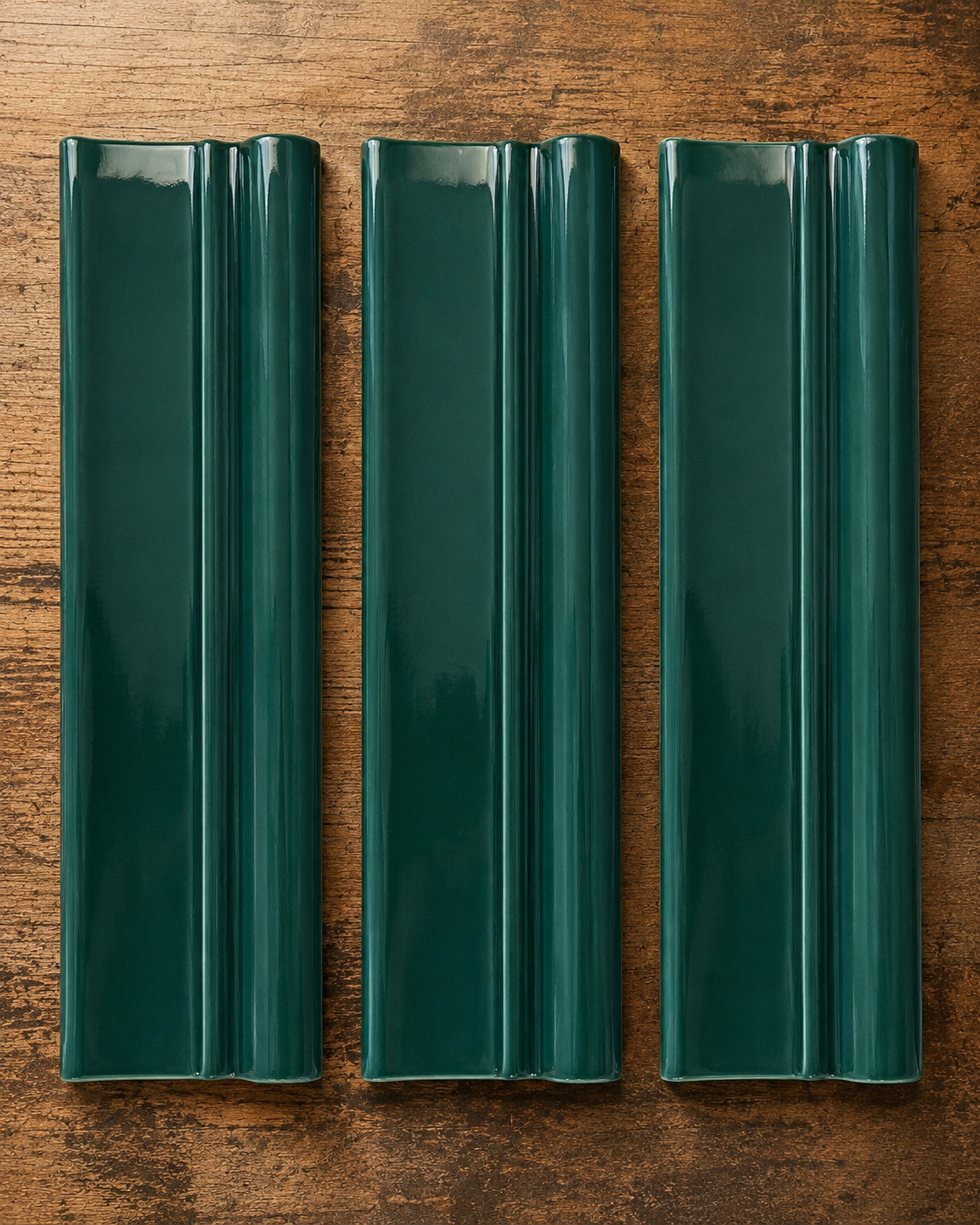 Retro Emerald Green Fluted Ogee Cap - 1672-SG85
