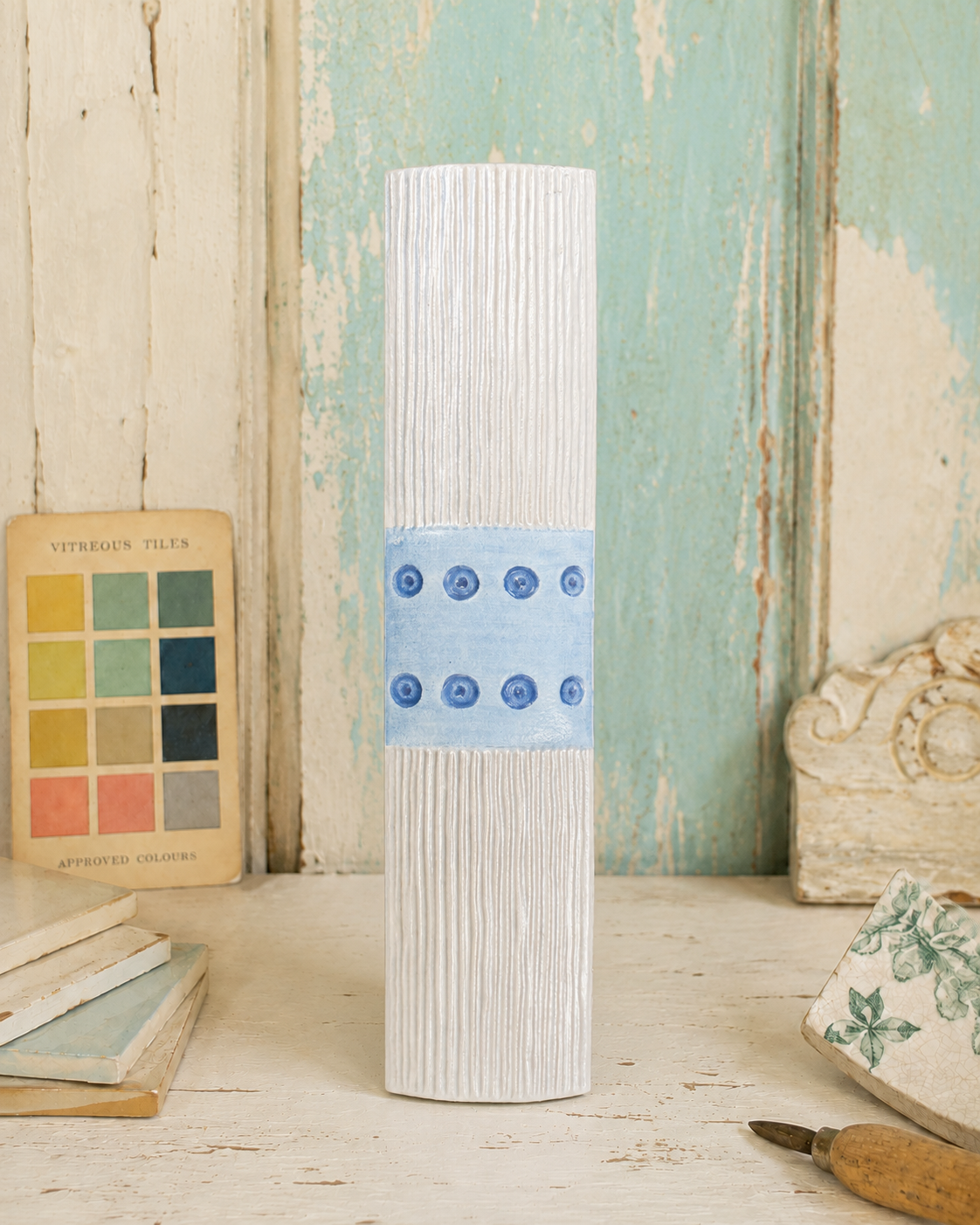 Vintage Bark Texture Ceramic Accent - 1706-R932